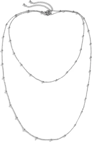 2 Layer Minimalist Necklaces for Women, Simple Long Chain Long Layered Gold Necklaces for Women Trendy