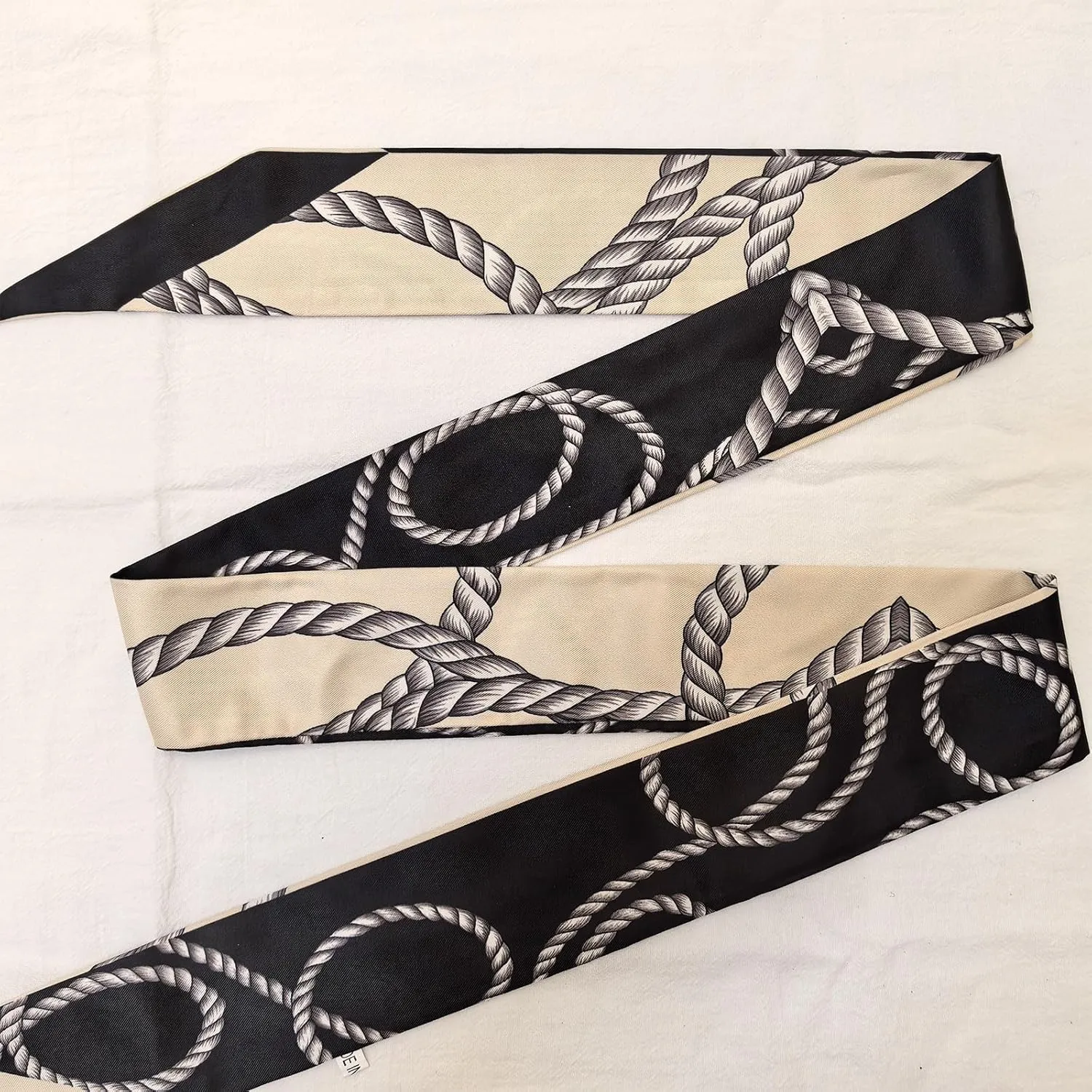 2 Pack Silk Purse Scarf For Handbags Head Hair Ribbon Fashion Skinny Scarf For Women Long Neckerchief