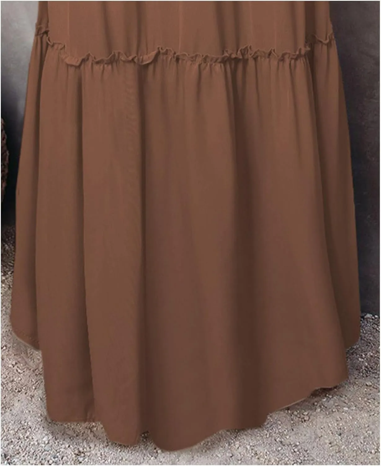 2024 Womens Floral Print Boho Maxi Skirt Elastic High Waist Pleated Ruffle Flowy Charming Bohemian Long Skirts S-XL