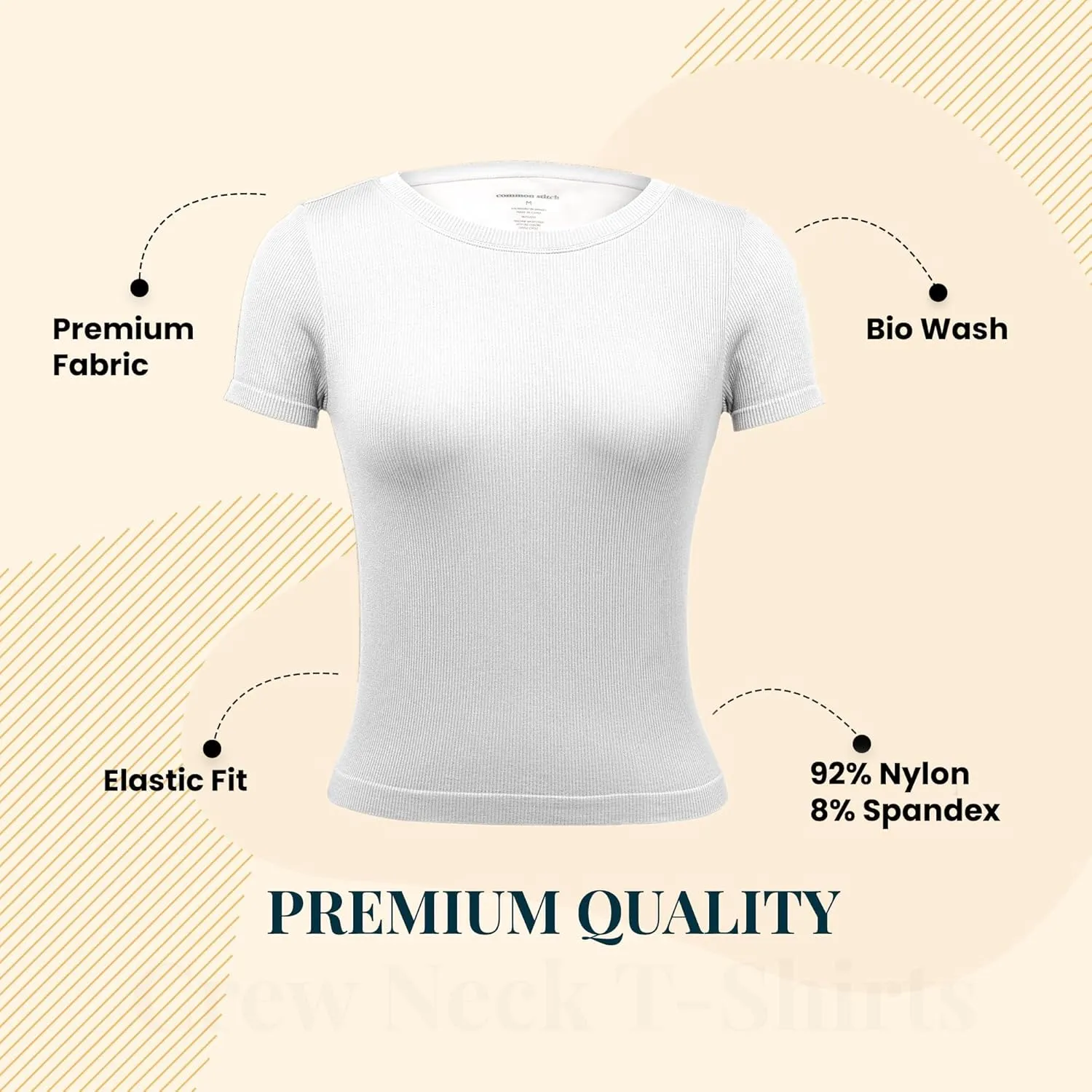3 Pack Casual Workout Stretch T Shirts for Women, Basic Crewneck Seamless Womens Short Sleeve Yoga Tops