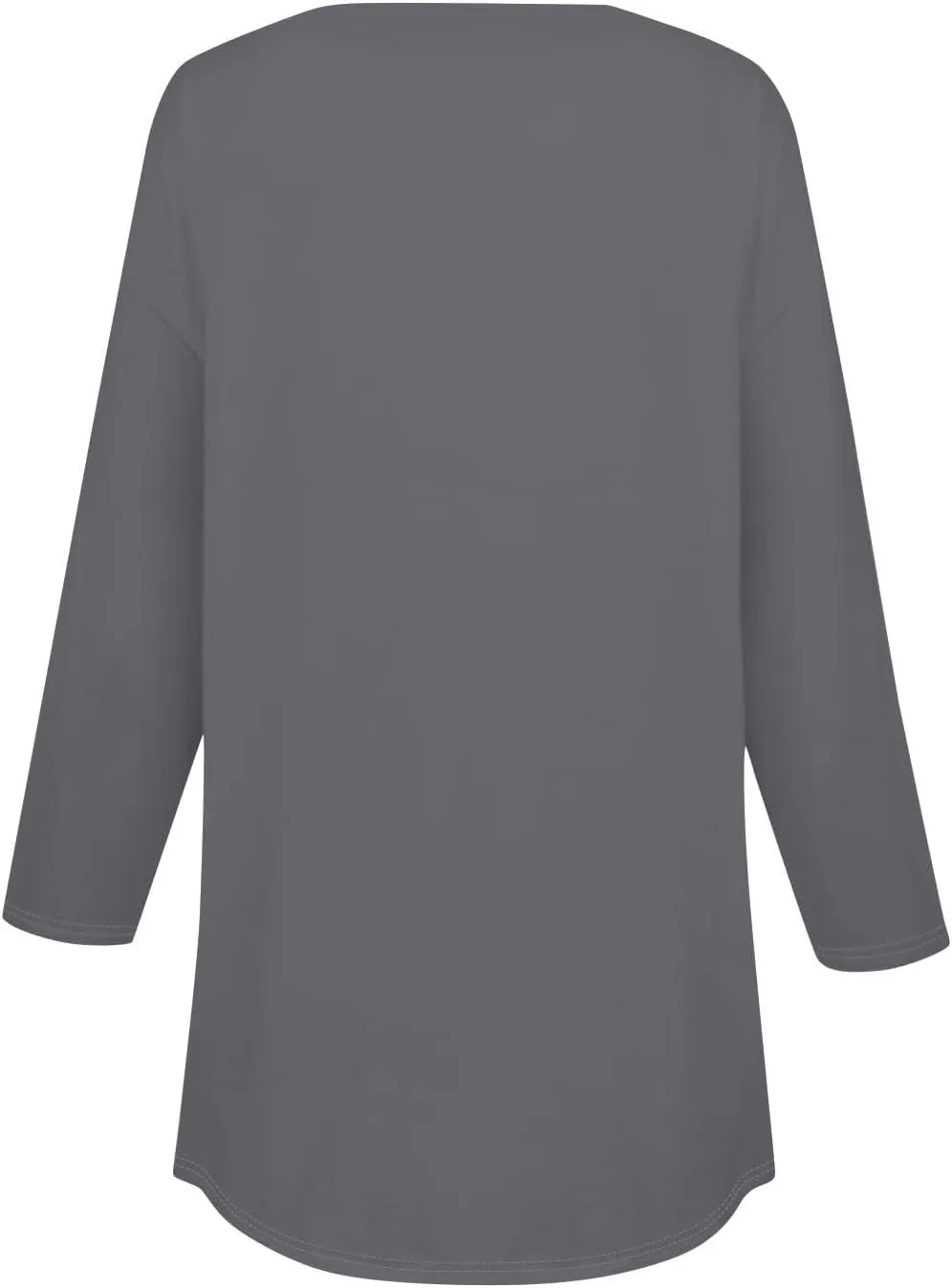3/4 Length Sleeve Womens Tops 2025 Casual Loose Fit Long Tunic Tops Henley Neck Three Quarter Sleeve Button Up Shirts