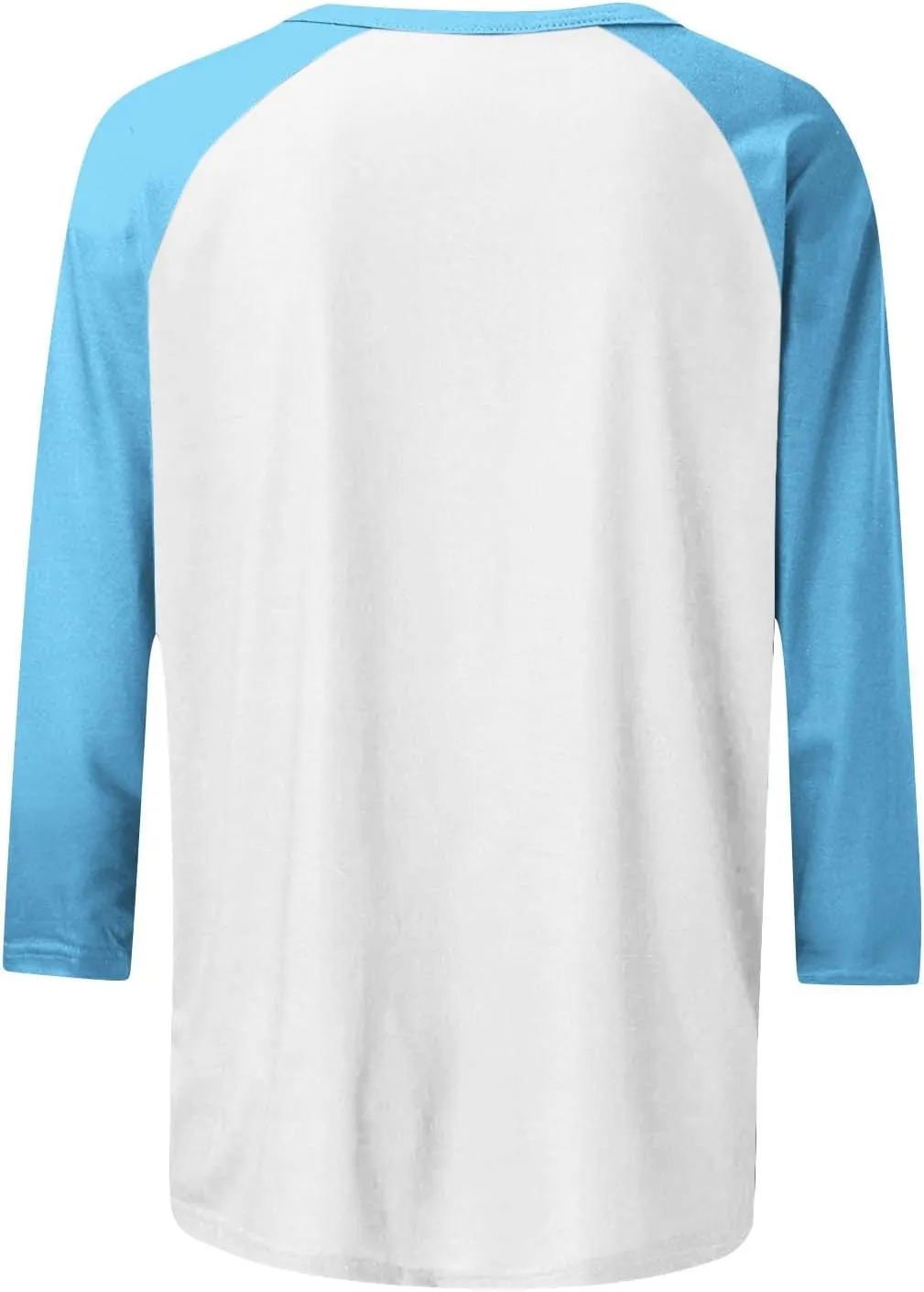3/4 Sleeve Tops for Women Contrast Crewneck Casual Trendy Shirts Summer Jersey Sports Blouses Baseball Tee