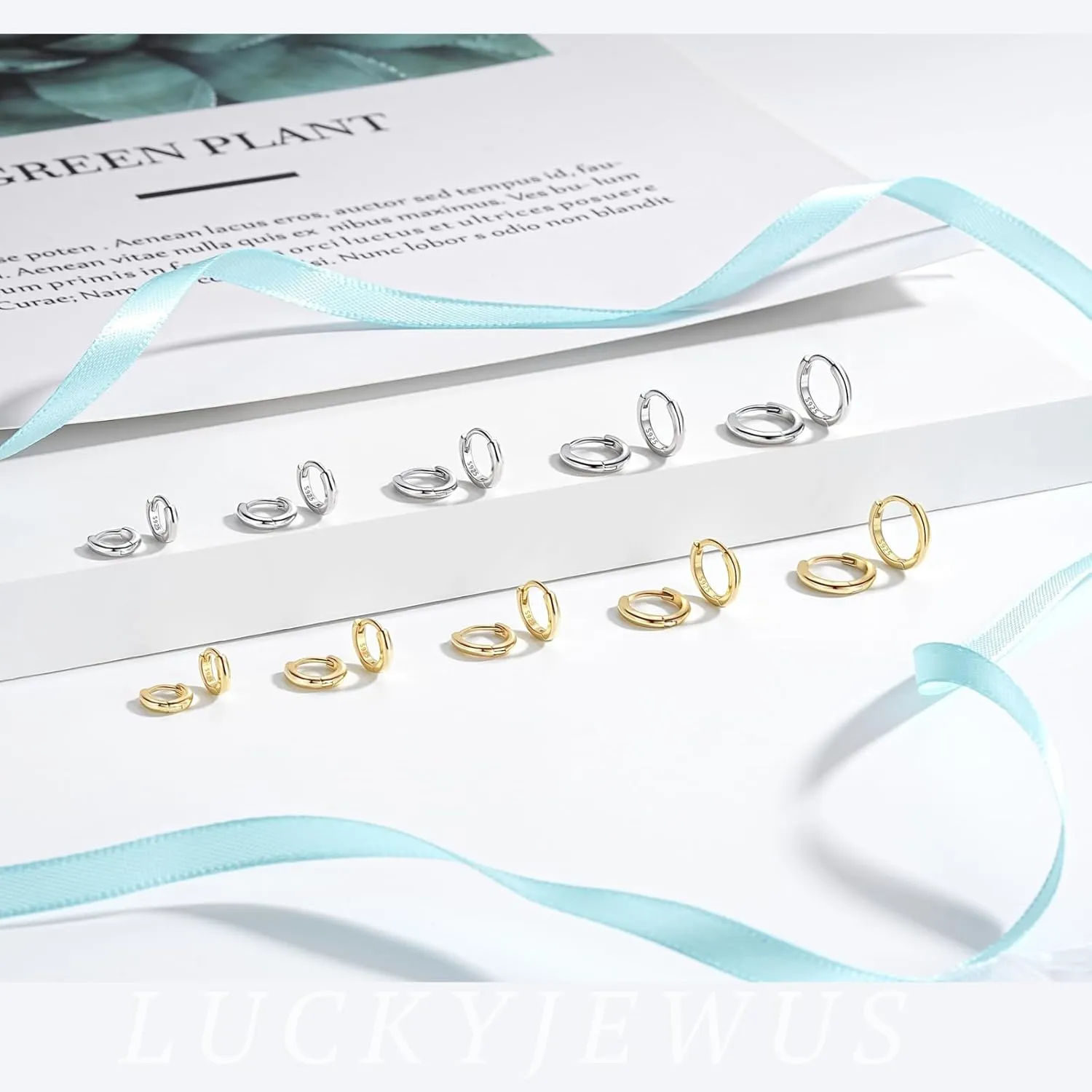 925 Sterling Silver Small Gold Huggie Hoop Earrings for Women Men, 14K Gold Plated Cartilage Hoop Earring, Helix, Tragus, Earlobe Tiny Hoops Lightweight Hypoallergenic Earrings Cuff (1 Pair - 6mm)