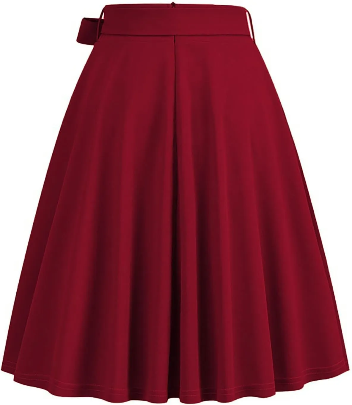 A Line Midi Skirts Women High Waist Pleated Skirts Flowy Vintage Skirts Business Casual Skirts Cocktail Party Skirt