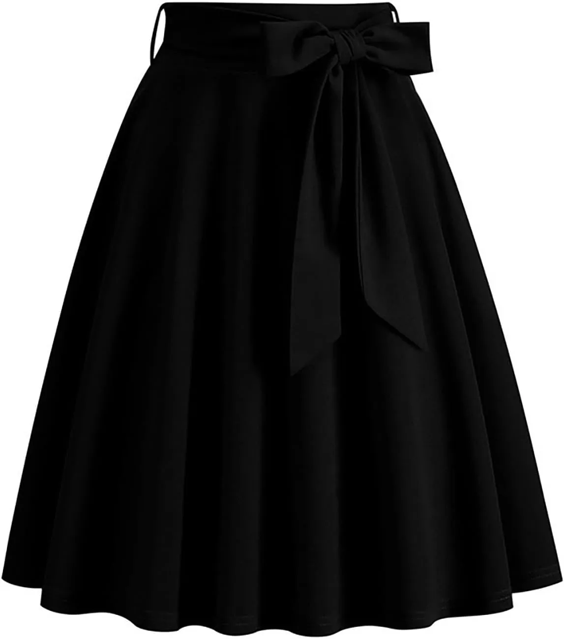 A Line Midi Skirts Women High Waist Pleated Skirts Flowy Vintage Skirts Business Casual Skirts Cocktail Party Skirt