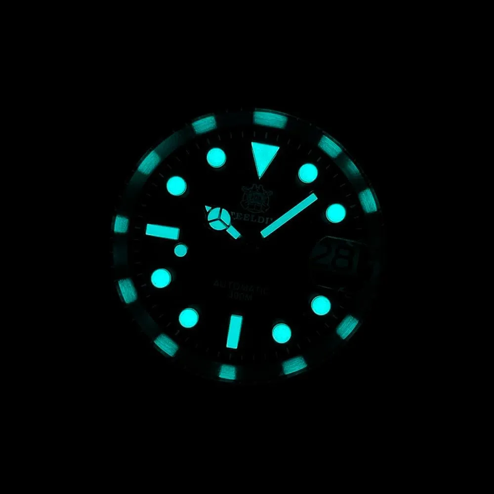 ACHARD AMOY Men Diver Watch 41MM Automatic Mechanical Wristwatch Military 30ATM C3 Luminous Sapphire Mirror NH35