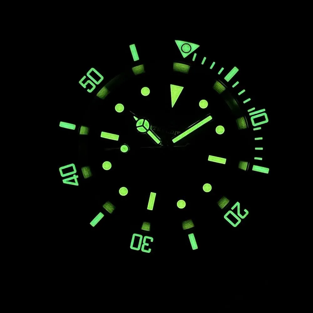 ACHARD AMOY Mens Automatic Watches 41mm Luxury Mechanical Wristwatch Diver 30ATM C3 Luminous Sapphire Mirror NH35