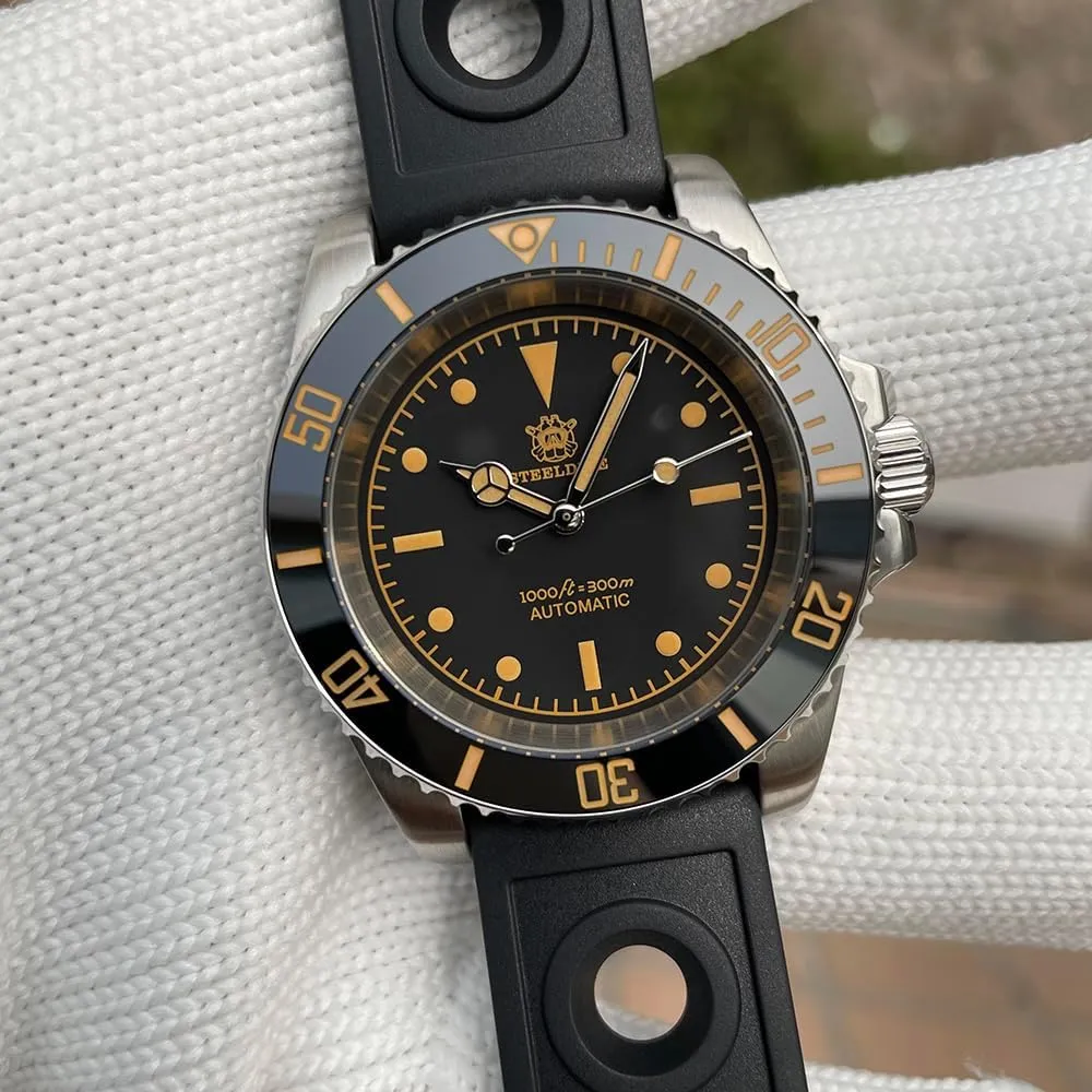 ACHARD AMOY Mens Automatic Watches 41mm Luxury Mechanical Wristwatch Diver 30ATM C3 Luminous Sapphire Mirror NH35