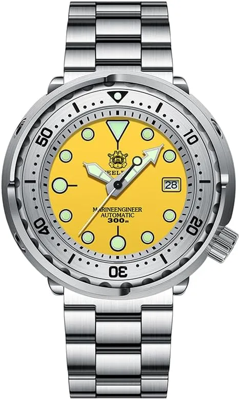 ACHARD AMOY Mens Diver Watches 47.5mm Tuna Automatic Mechanical Wristwatch Diver 30ATM C3 Luminous Sapphire NH35 Steel Bezel