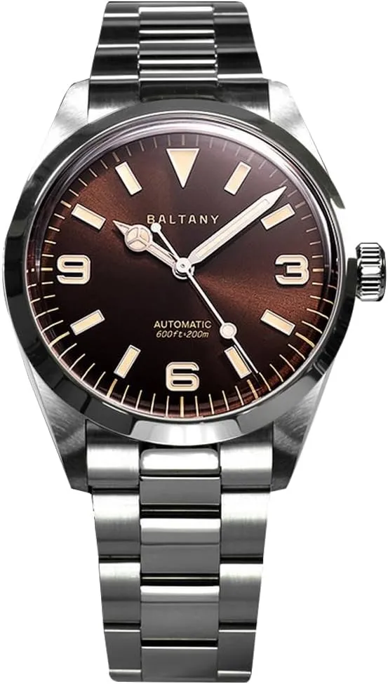 ACHARD Baltany Mens Automatic Watches 39MM Pilot Mechaical Wristwatch Fashion Bubble Sapphire 20ATM C3 Luminous NH38 / SW200