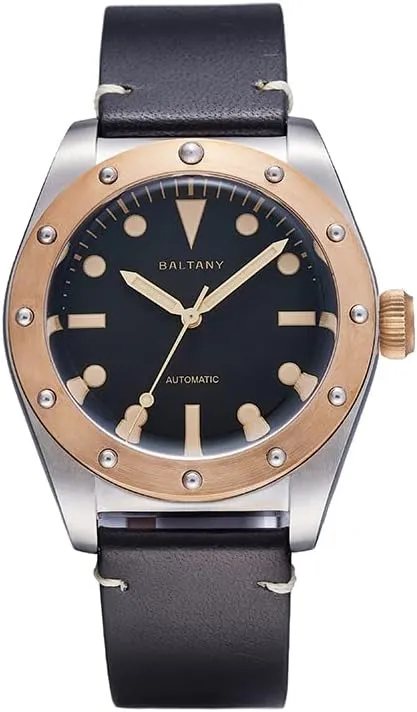 ACHARD Baltany Mens Pilot Watches Sport 40mm Automatic Mechaical Wristwatch Military Sapphire 20ATM C3 Green Luminous NH38 Bronze Bezel