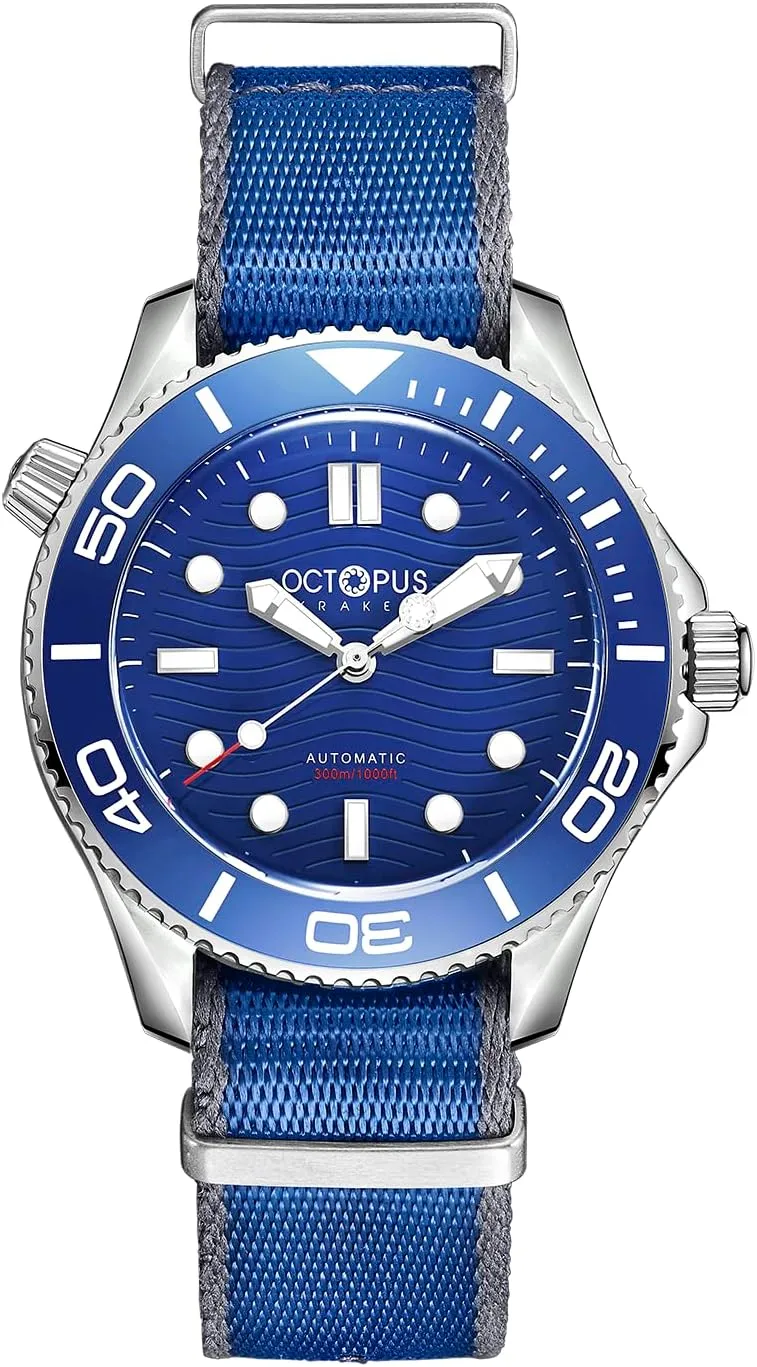 ACHARD Men Automatic Watch 42mm Luxury Mechanical Wristwatch Diver 30ATM BGW-9 Luminous Sapphire Ceramic Bezel Screw Down Crown PT5000