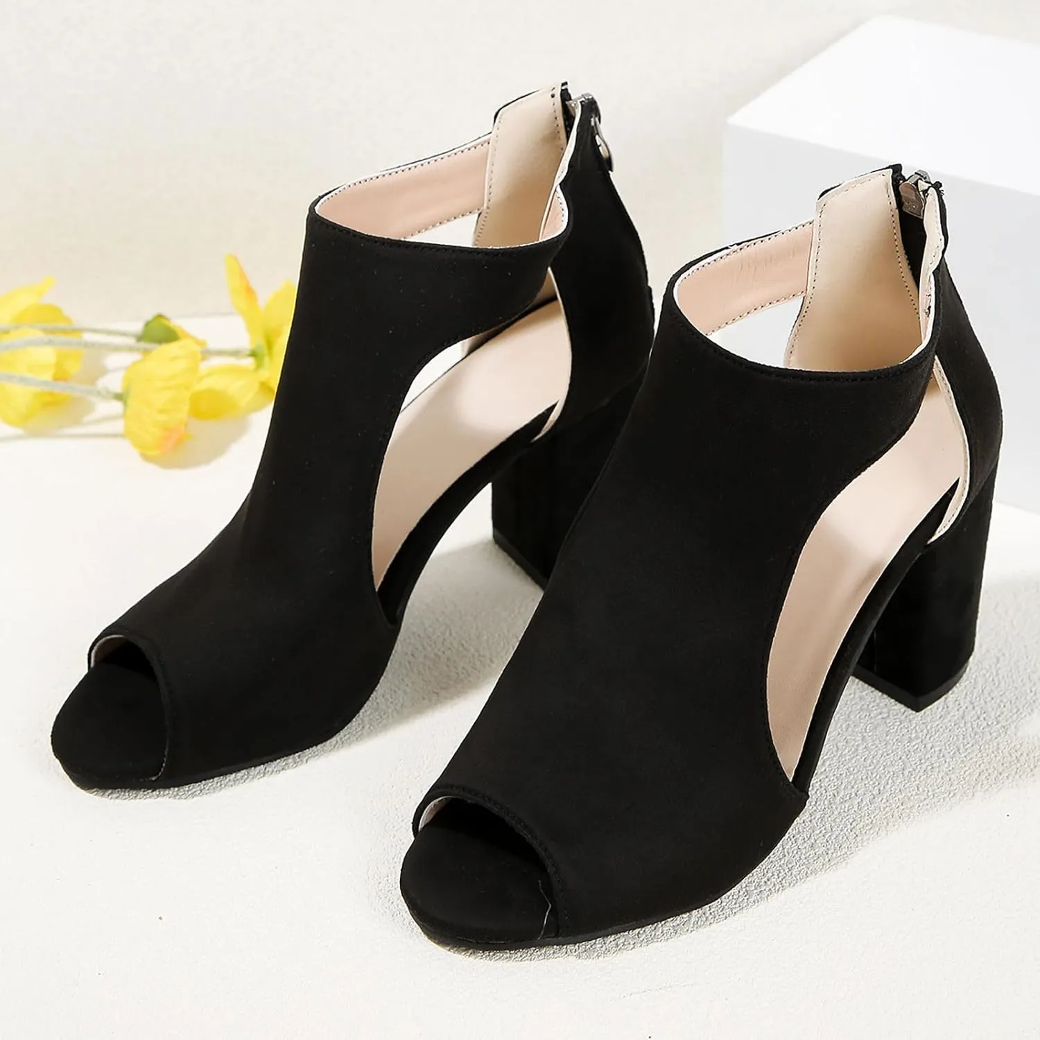 Adjustable Buckle Ankle Strap Wedge Sandals with Arch Support Women's Block Heel Sandals Orthopedic Dress Shoes