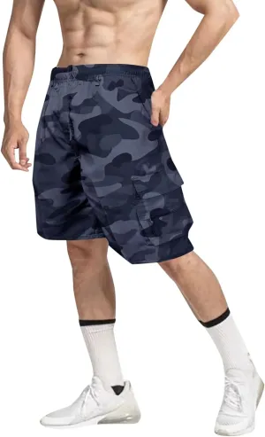 Alalaso Men's Cargo Shorts Cotton Drawstring Summer Stretch Relaxed Fit with 6 Pockets Mens Work Short