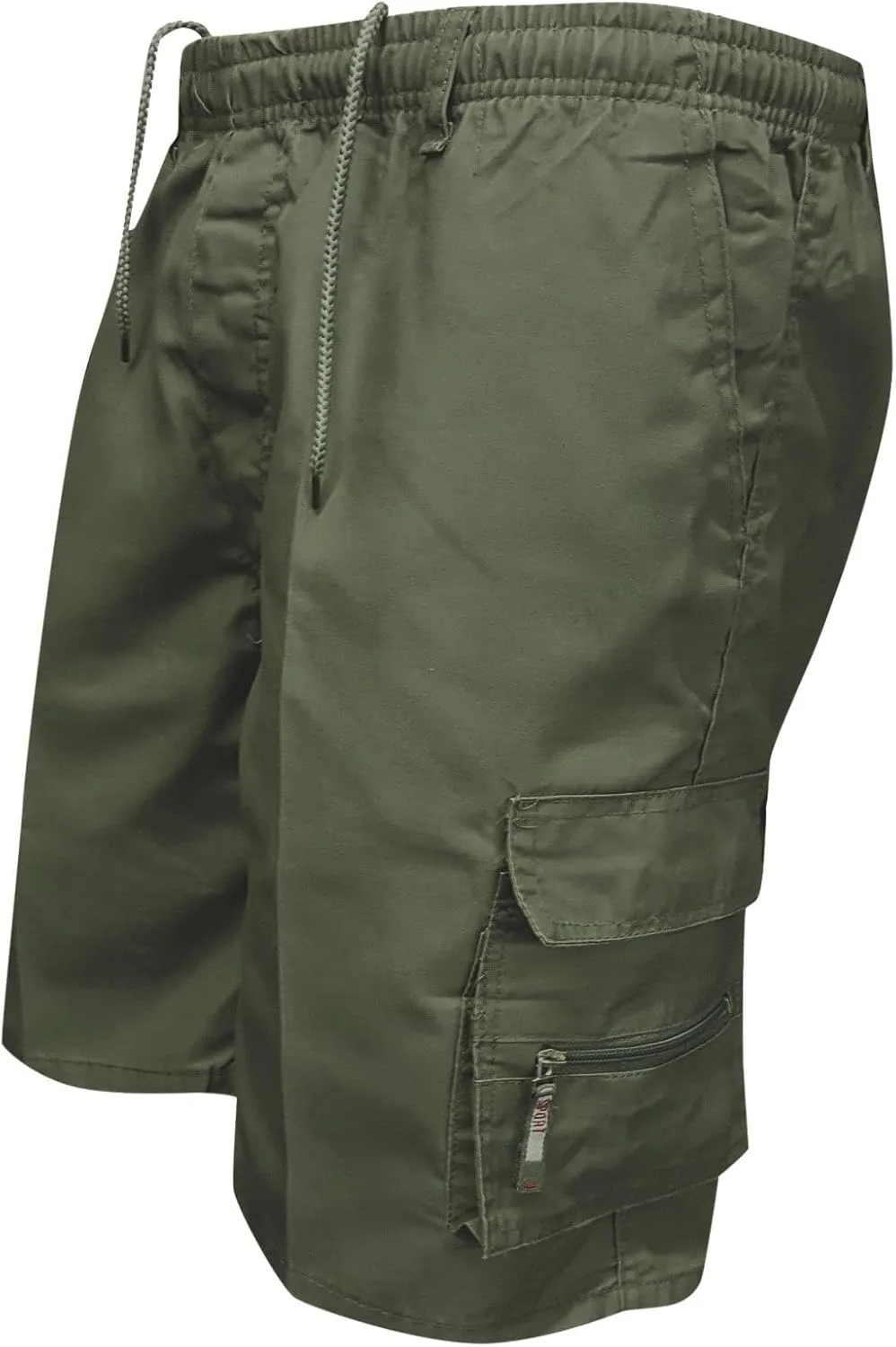 Alalaso Men's Cargo Shorts Cotton Drawstring Summer Stretch Relaxed Fit with 6 Pockets Mens Work Short