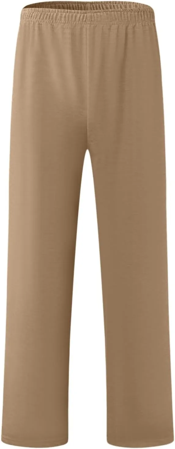Alalaso Mens Casual Jogger Pants Relaxed Fit Cargo Pants Drawstring Sweatpants Hiking Outdoor Twill Sport Pants