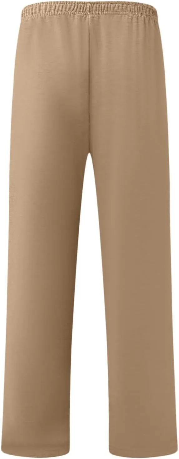 Alalaso Mens Casual Jogger Pants Relaxed Fit Cargo Pants Drawstring Sweatpants Hiking Outdoor Twill Sport Pants