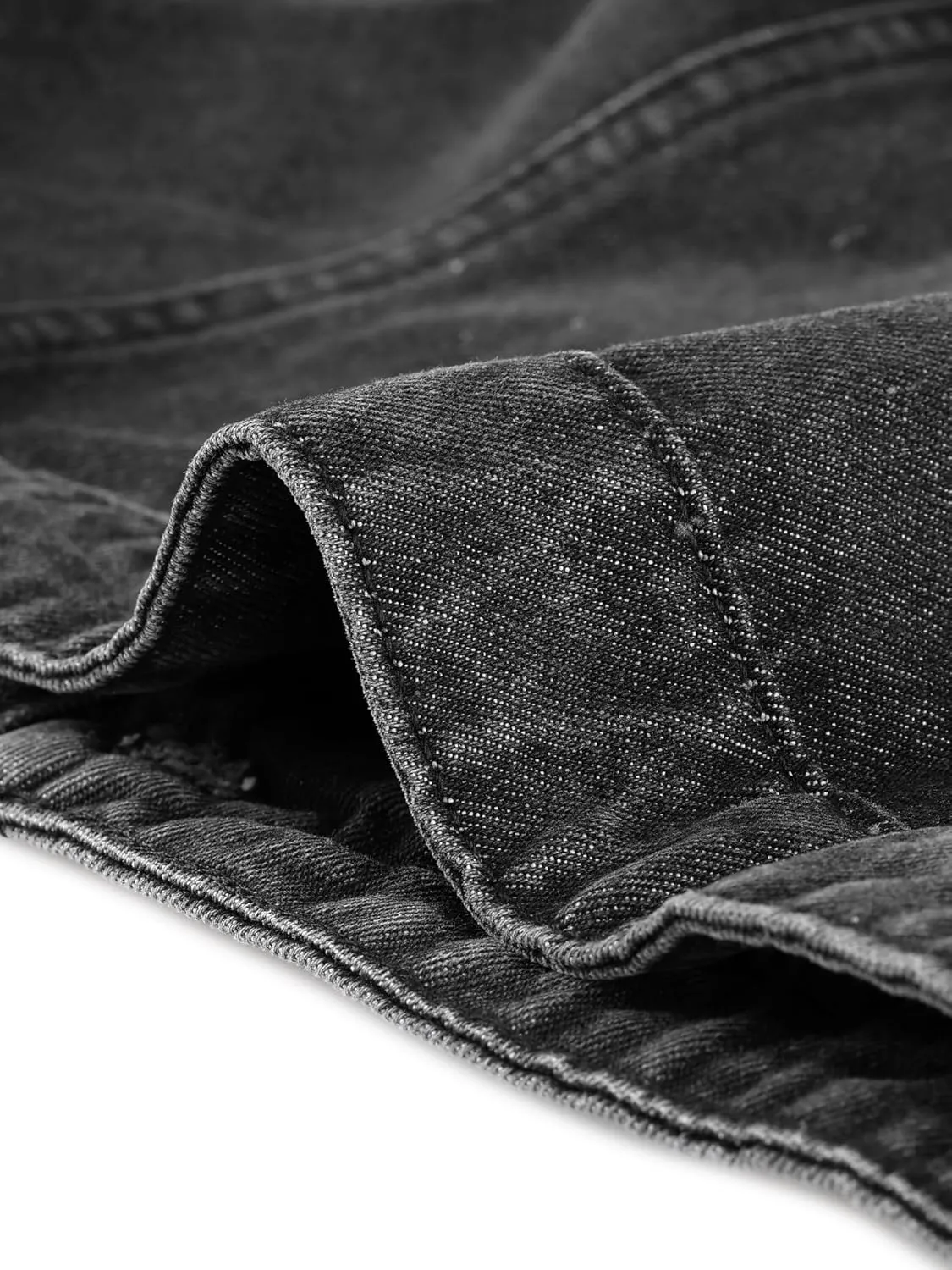 Allegra K Women's Buttoned Washed Denim Vest Jacket W Chest Flap Pockets