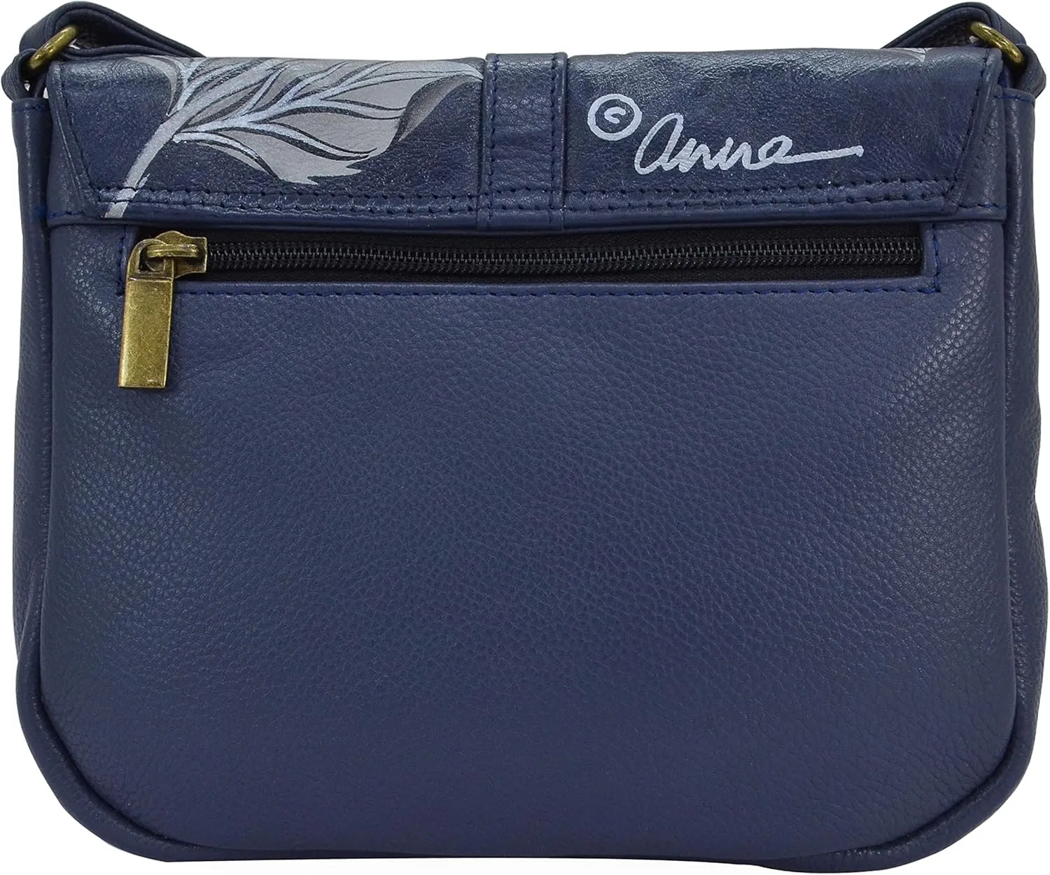 Anna by Anuschka Women's Hand Painted Genuine Leather Flap Crossbody