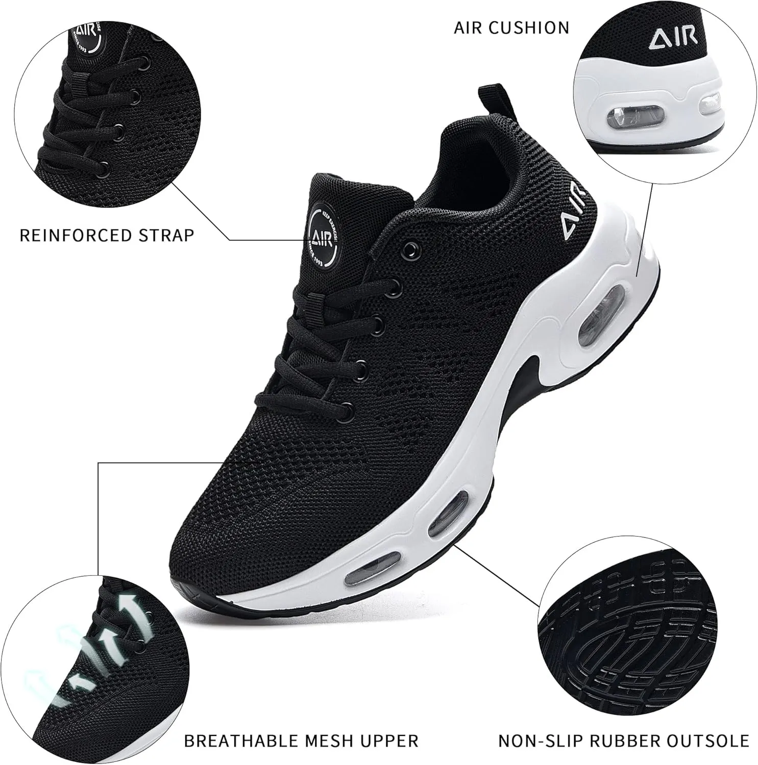 AUPERF Women Air Running Shoes Athletic Tennis Walking Shoes Lightweight Fashion Sneakers for Gym Sport Jogging