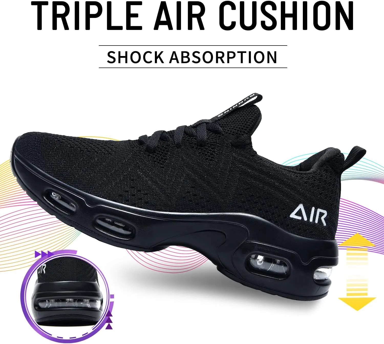 AUPERF Women Air Running Shoes Athletic Tennis Walking Shoes Lightweight Fashion Sneakers for Gym Sport Jogging
