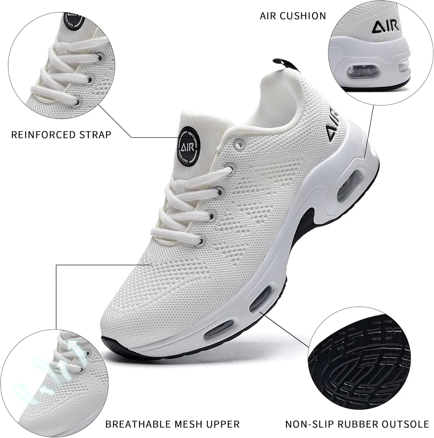 AUPERF Women Air Running Shoes Athletic Tennis Walking Shoes Lightweight Fashion Sneakers for Gym Sport Jogging