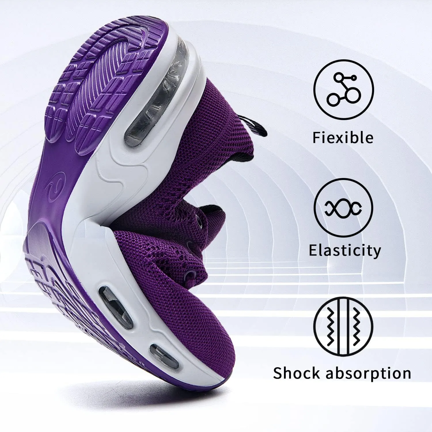 AUPERF Women Air Running Shoes Athletic Tennis Walking Shoes Lightweight Fashion Sneakers for Gym Sport Jogging