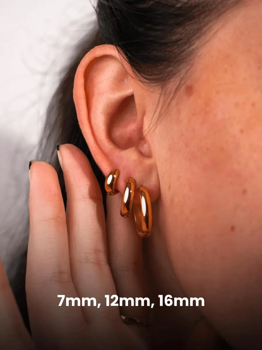Basic Witch Hoops  Stainless Steel Hoop Earrings  Lightweight, Hypoallergenic, Water & Tarnish Resistant Jewelry