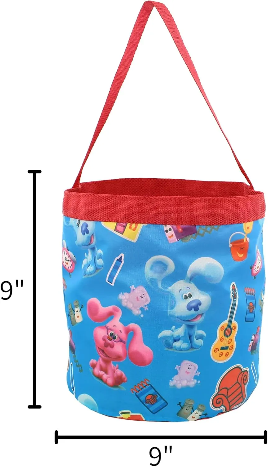 Blue's Clues & You Kids Collapsible Nylon Gift Basket Bucket Tote Bag