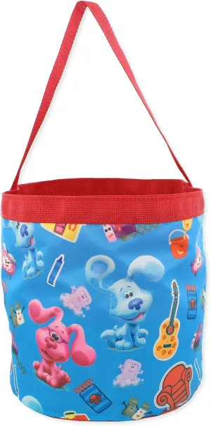 Blue's Clues & You Kids Collapsible Nylon Gift Basket Bucket Tote Bag