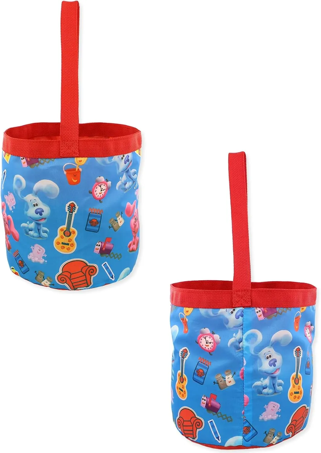 Blue's Clues & You Kids Collapsible Nylon Gift Basket Bucket Tote Bag