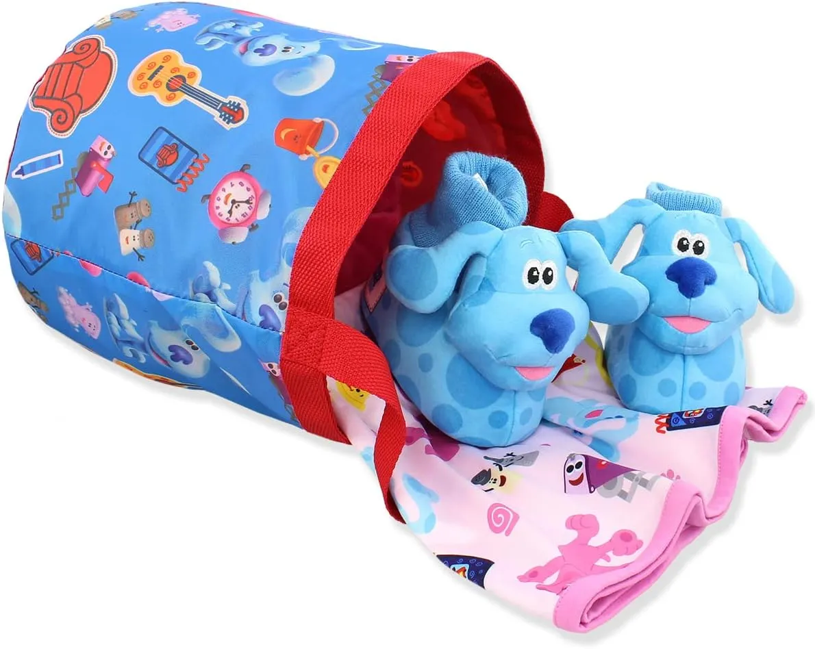 Blue's Clues & You Kids Collapsible Nylon Gift Basket Bucket Tote Bag