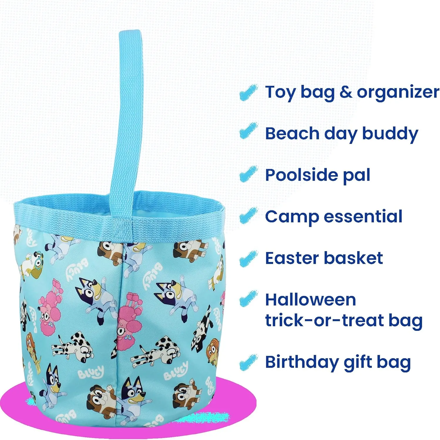 Bluey Party Time Bucket Tote Bag