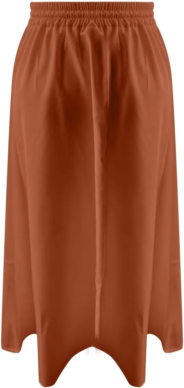Boho Skirts for Women Lightweight Drawstring High Waisted Trendy Summer Flowy Floral Midi Skirts with Pockets