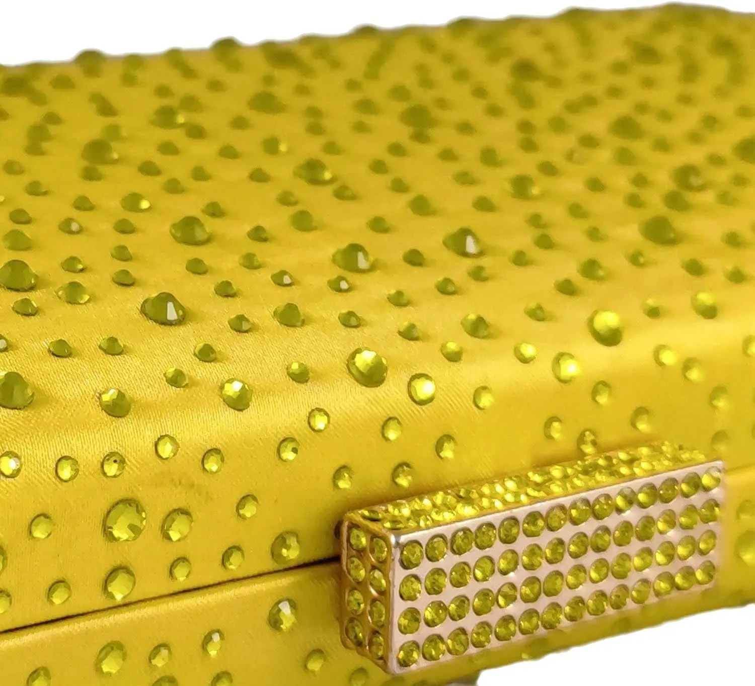 Boutique De FGG Elegant Women Crystal Clutch Purse Formal Evening Bags Wedding Handbags Cocktail Rhinestone Clutch Purse,Mini