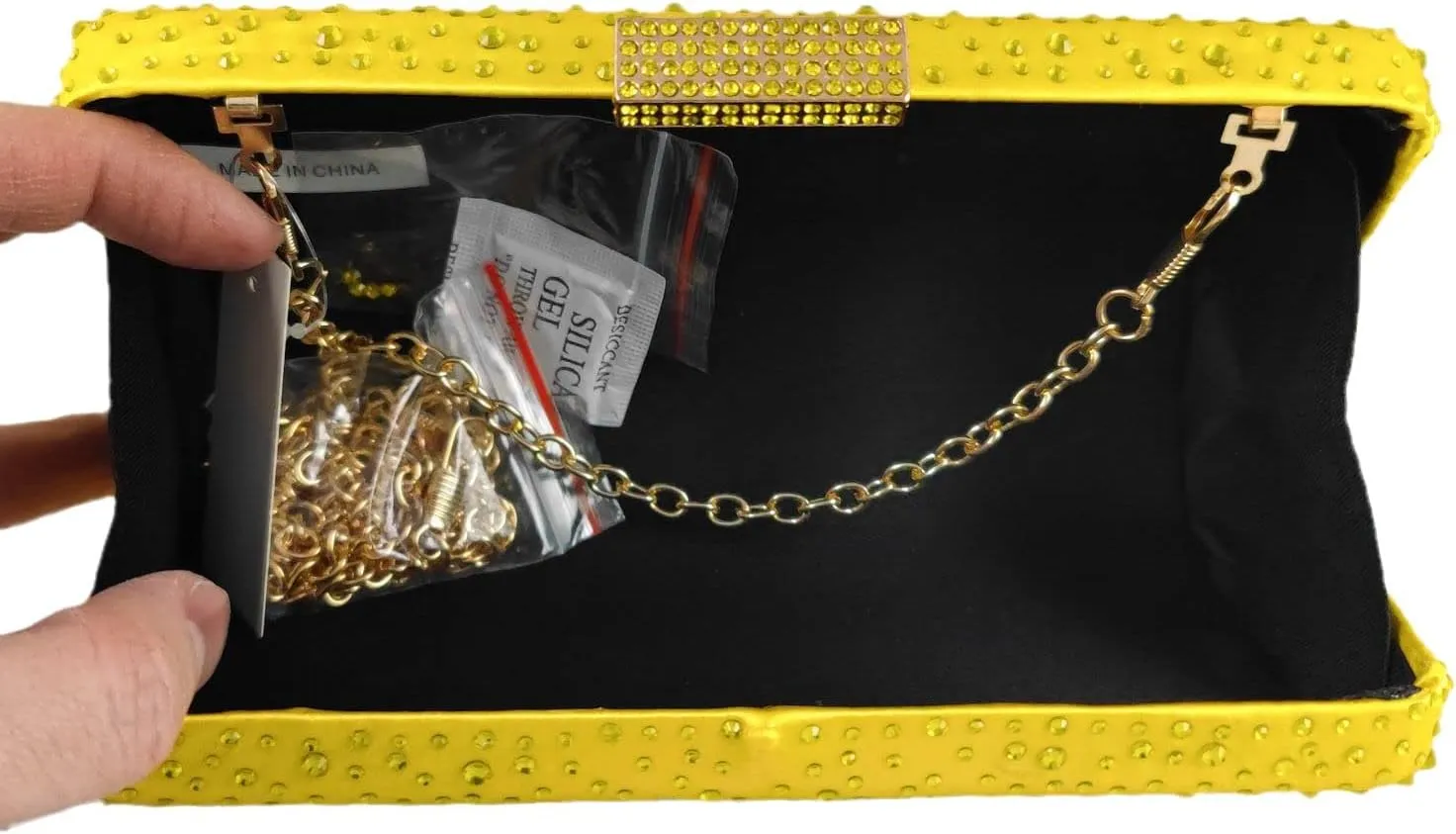 Boutique De FGG Elegant Women Crystal Clutch Purse Formal Evening Bags Wedding Handbags Cocktail Rhinestone Clutch Purse,Mini