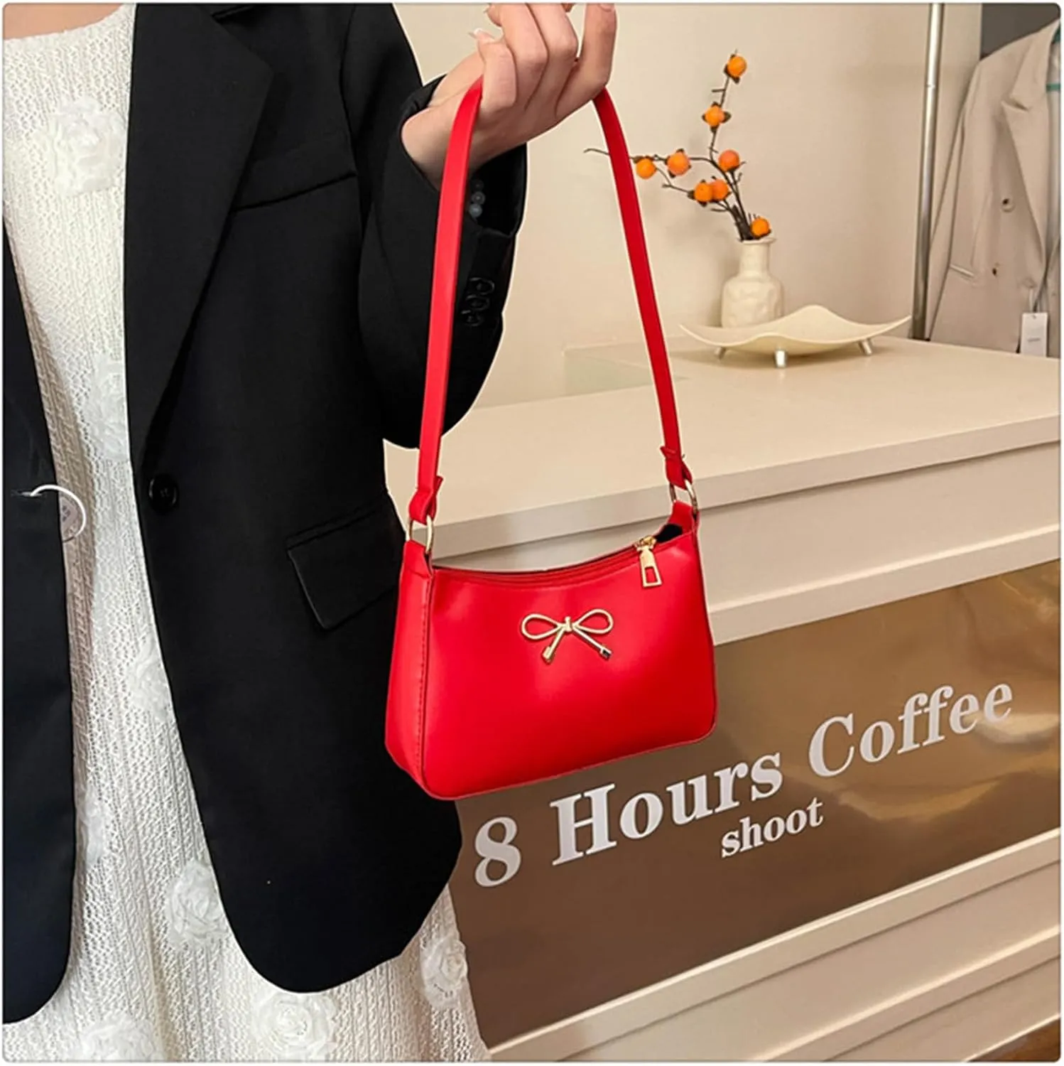 Bow Purse for Women Dressy Clutch Purse Cute Crecent Y2k Bow Sparkly Metallic Small Bling Tote Bag Prom Wedding Handbag