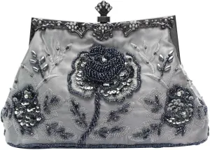 Bridal Wedding Purse Exquisite Handmade Embroidery Floral Shoulder Vintage Evening Pearl Clutch for Women Handbag