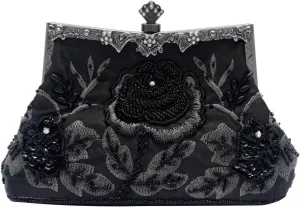 Bridal Wedding Purse Exquisite Handmade Embroidery Floral Shoulder Vintage Evening Pearl Clutch for Women Handbag