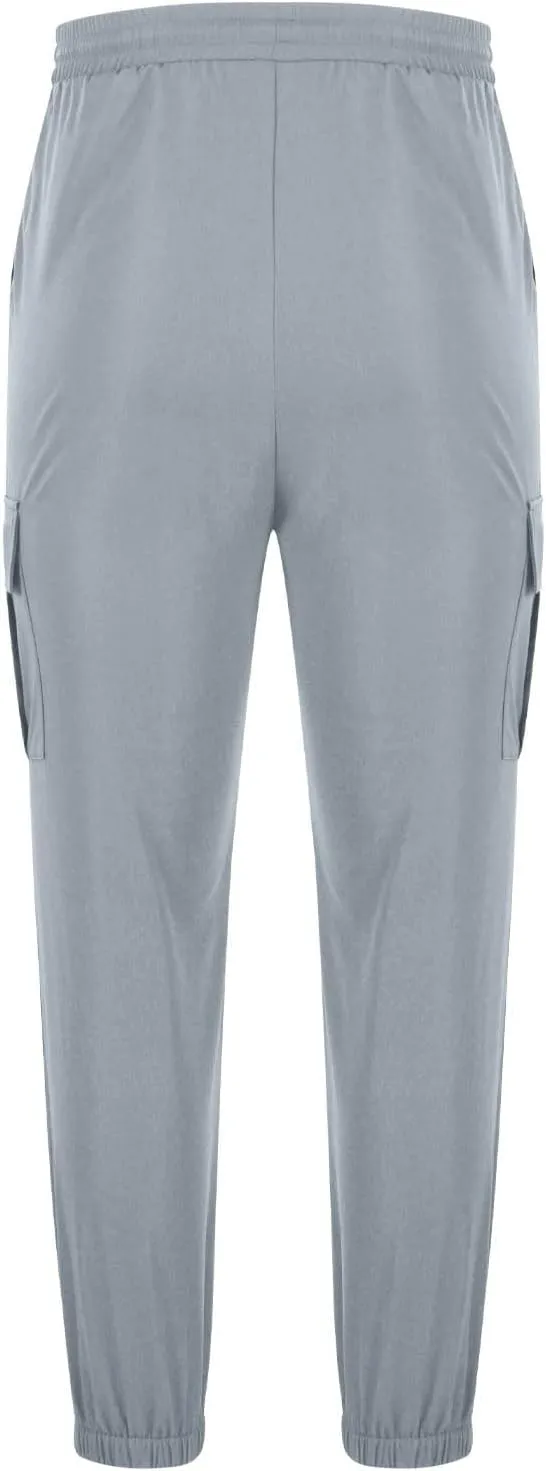 Cargo Pants for Men Relaxed Fit Stretch Workout Joggers Chino Outdoor Hiking Pants Lightweight Drawstring Sweatpants