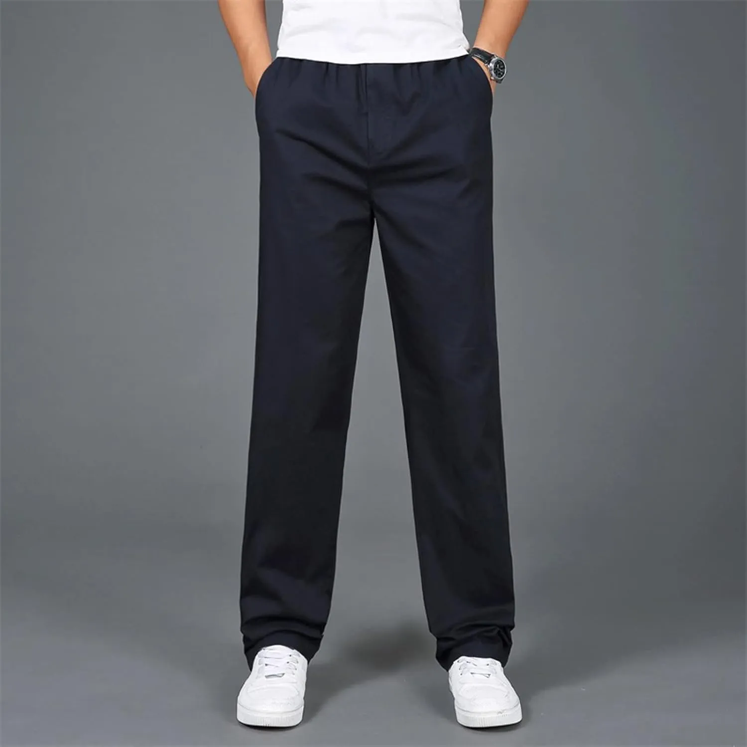 Cargo Pants for Men,Mens Relaxed Fit Outdoor Cargo Pants Casual Drawstring Athletic Jogger Sports Trousers