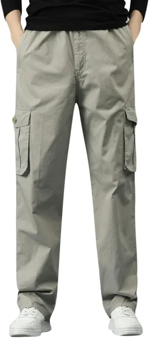 Cargo Sweatpants for Men Big and Tall Relaxed Fit Straight Leg Cargo Pant Men's Relaxed Fit Stretch Cargo Pant Men's