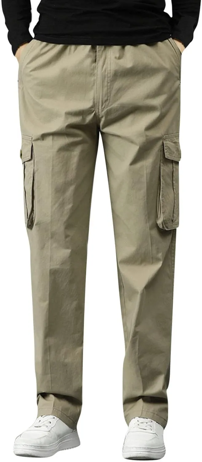 Cargo Sweatpants for Men Big and Tall Relaxed Fit Straight Leg Cargo Pant Men's Relaxed Fit Stretch Cargo Pant Men's