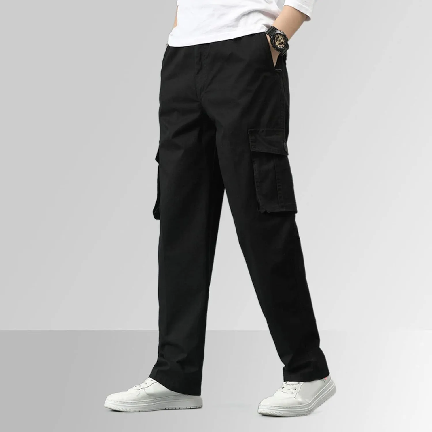 Cargo Sweatpants for Men Big and Tall Relaxed Fit Straight Leg Cargo Pant Men's Relaxed Fit Stretch Cargo Pant Men's