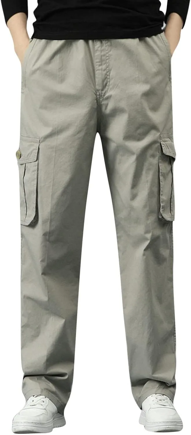 Cargo Sweatpants for Men Big and Tall Relaxed Fit Straight Leg Cargo Pant Men's Relaxed Fit Stretch Cargo Pant Men's