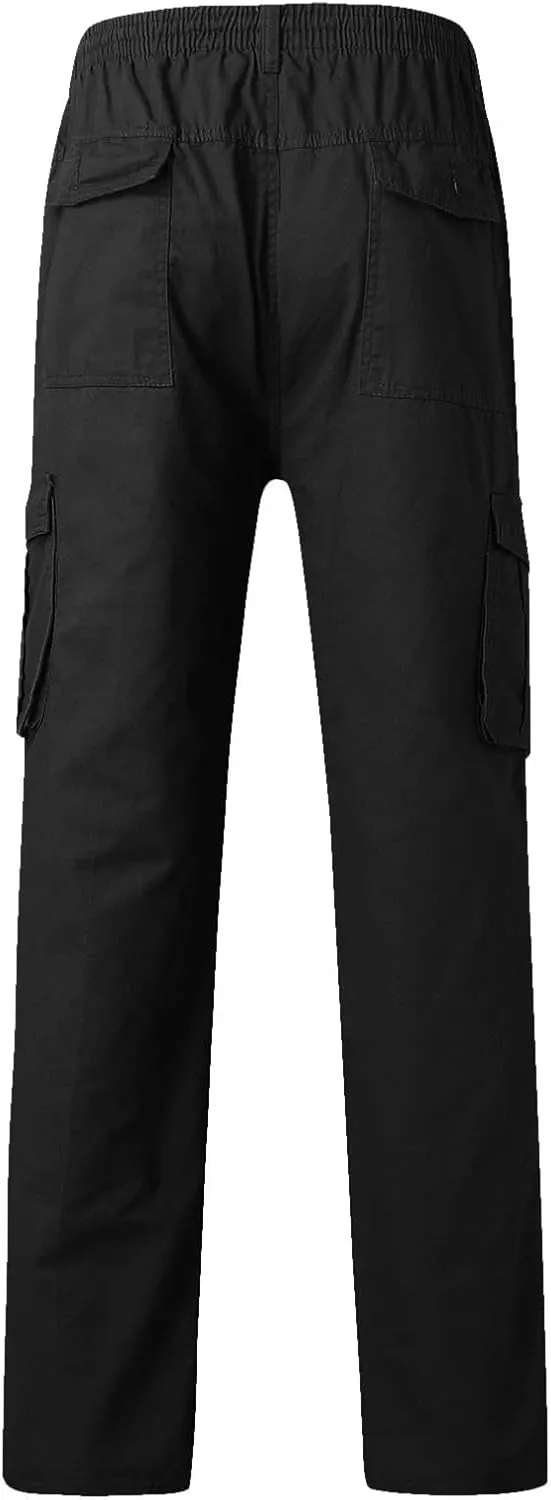 Cargo Sweatpants for Men Big and Tall Relaxed Fit Straight Leg Cargo Pant Men's Relaxed Fit Stretch Cargo Pant Men's