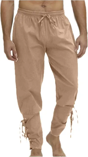 Casual Pants for Mens Linen Pants Summer Beach Pants Drawstring Yoga Pants Loose Fit Elastic Waist Pants