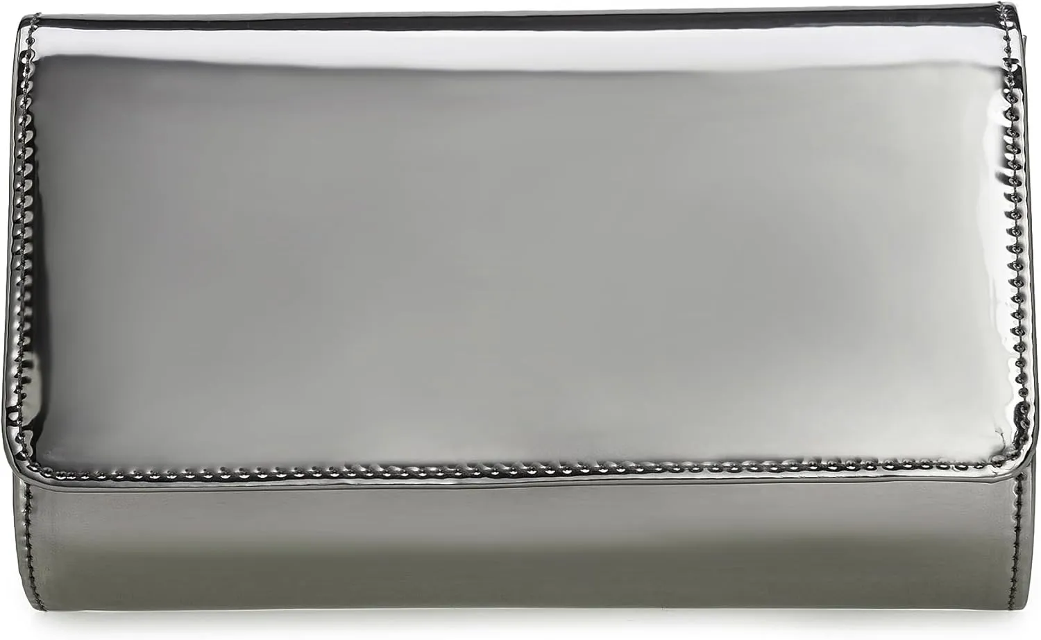 CHARMING TAILOR Faux Leather Wedding Clutch for Women Metallic PU Formal Bag Mirrored Patent Evening Party Purse