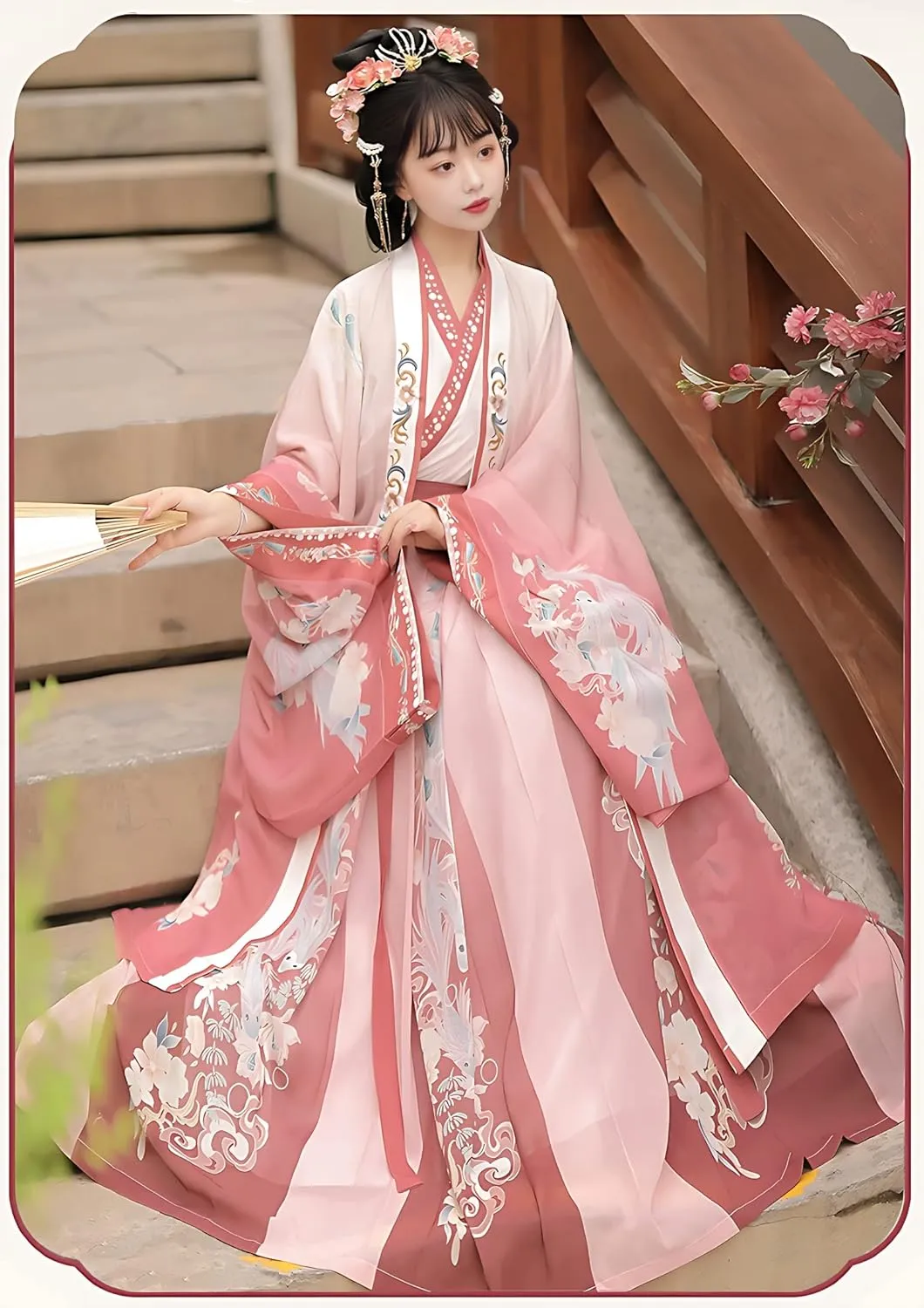 Chinese Original Hanfu Dress for Women, Traditional Chinese Embroidered Hanfu,Chinese Antiquity Costume Maxi Skirt