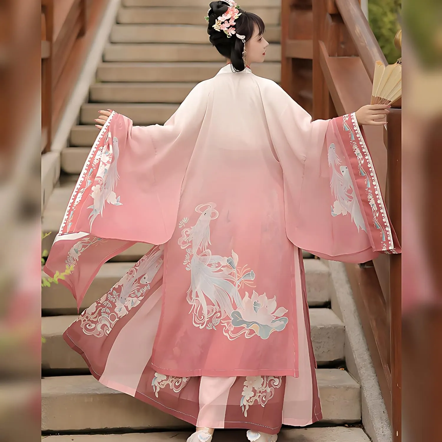 Chinese Original Hanfu Dress for Women, Traditional Chinese Embroidered Hanfu,Chinese Antiquity Costume Maxi Skirt
